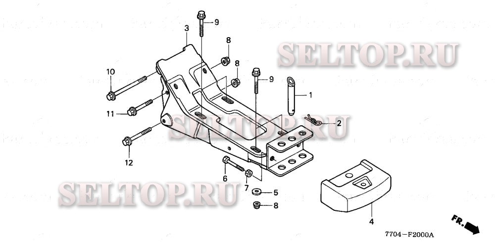 Fr600 рама двигателя для Honda FR600 AC/D