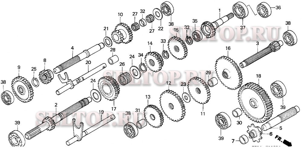 Шестерня коробки передач для Honda FR600 AC/D