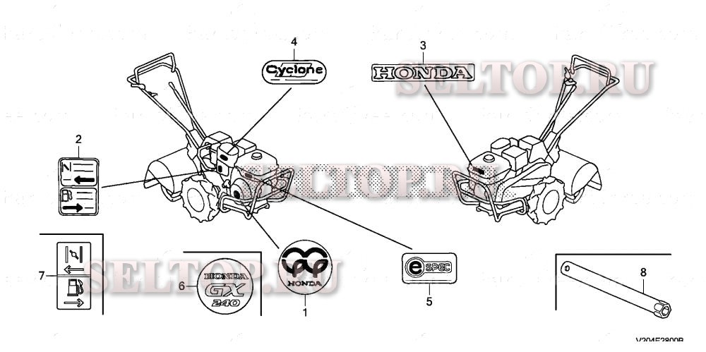 Этикетка, инструмент для Honda FRC800K1 A