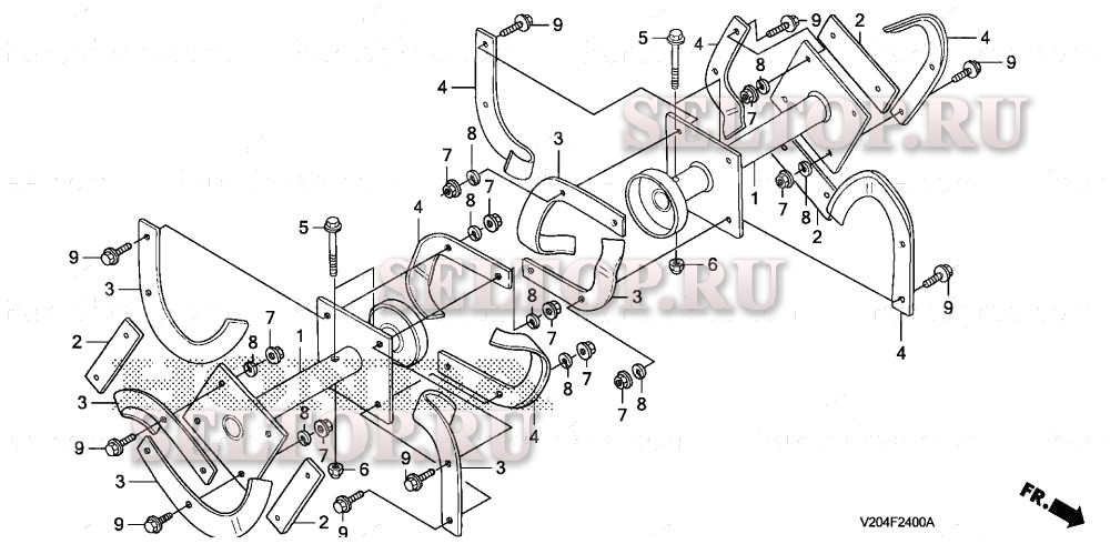 Роторный зубец для Honda FRC800K1 A