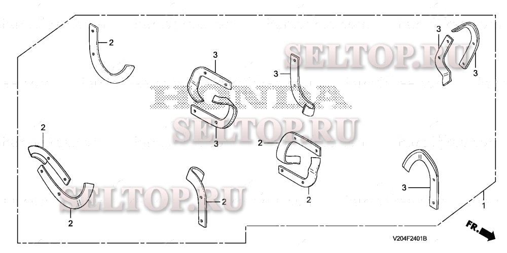 Комплект роторных зубцов для Honda FRC800K1 A