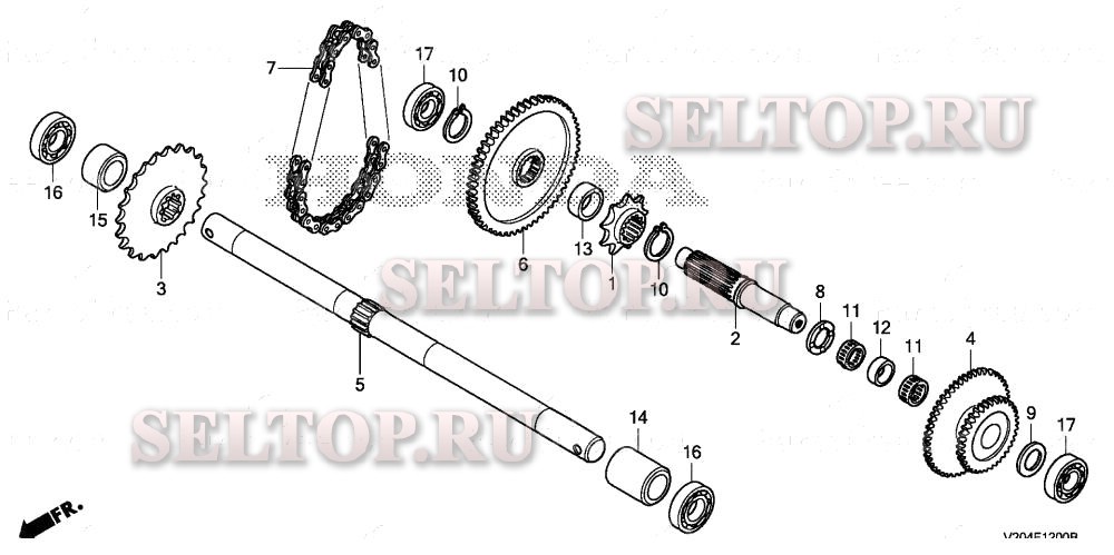 Полуось для Honda FRC800K1 A
