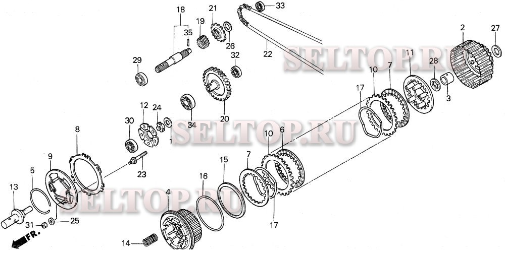 Сцепление для Honda H5013 A2/A