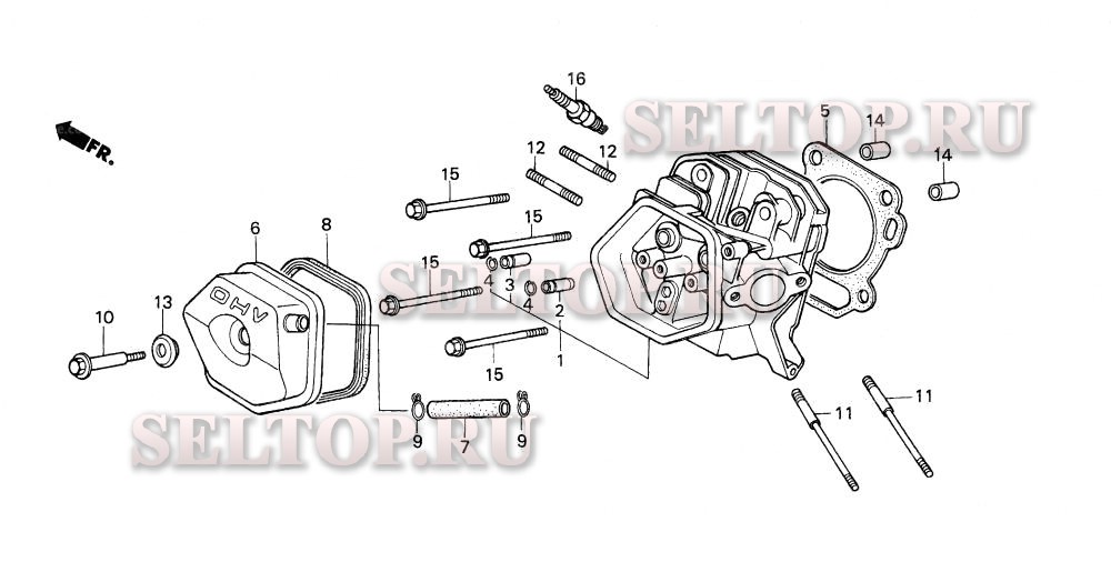 Головка цилиндра для Honda H5013 A2/A