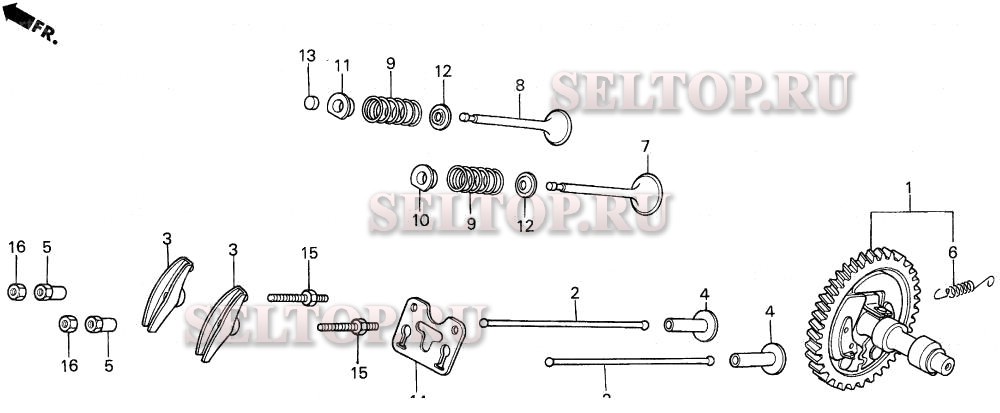 Распредвал для Honda H5013 AC4/B