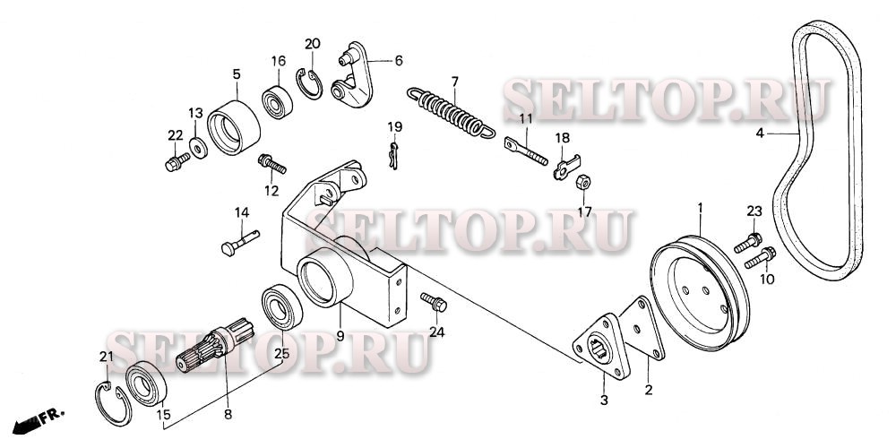 Front p.t.o. shaft для Honda H5013 AC4/B