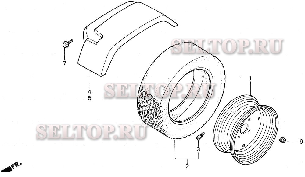 Заднее колесо для Honda H5013 AC4/B