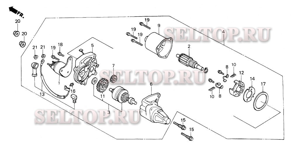 Стартер для Honda H5013 AC4/B