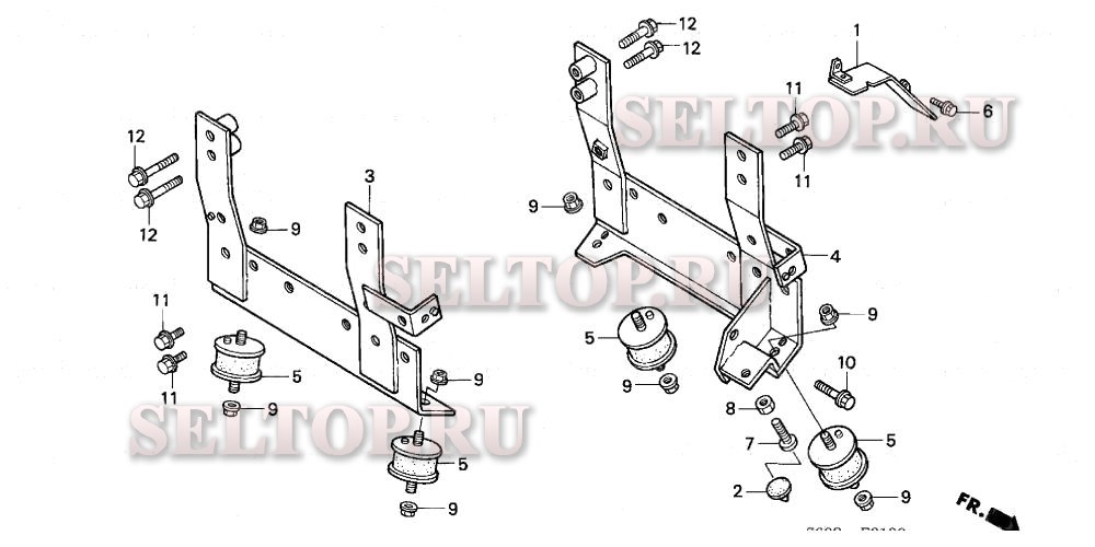 Опора двигателя для Honda H5518 A4/B