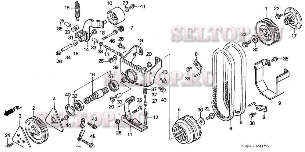 Front p.t.o. shaft для Honda H5518 A4/D