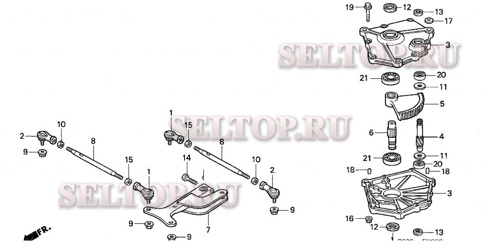Рулевой механизм для Honda H5518 A4/D