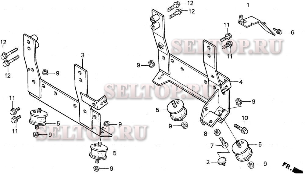 Опора двигателя для Honda H5518 AC2/A