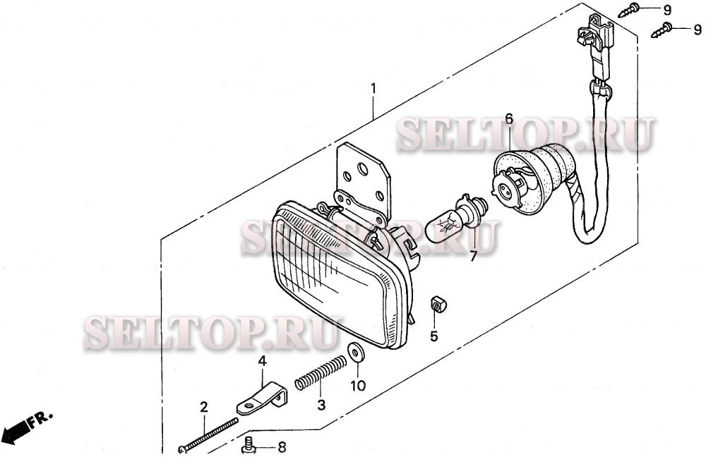 Передняя фара для Honda H5518 AC2/A