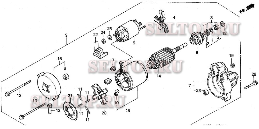 Стартер для Honda H5518 NA4/A