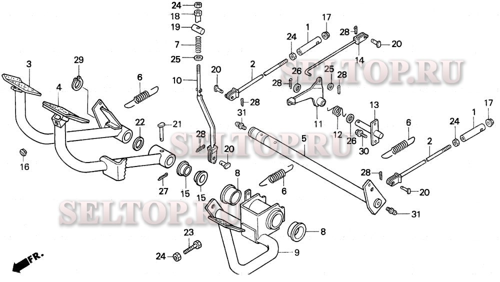 Педаль для Honda H6522 A4H/A