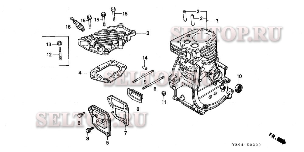 Головка цилиндра, цилиндр для Honda WB15 C/A