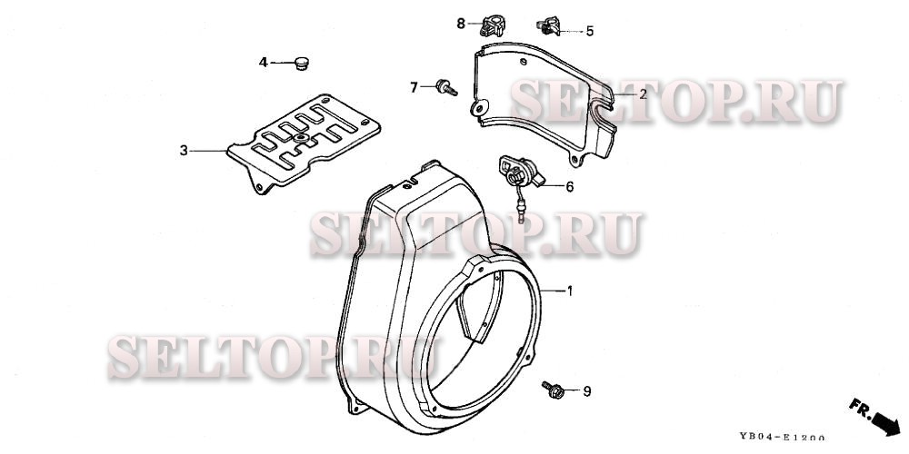 Кожух вентилятора для Honda WB15 C/A