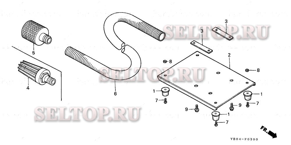 Рама, шланговое соединение для Honda WB15 C/A