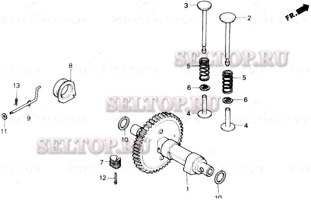 Распредвал для Honda WB20T DRA