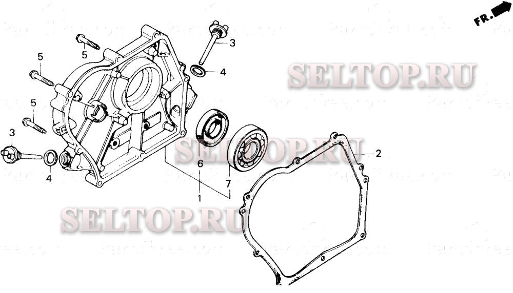Крышка картера для Honda WB20T DRA