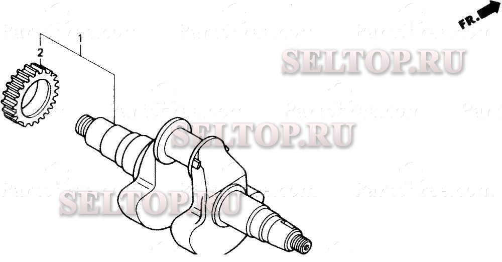 Коленвал для Honda WB20T DRA