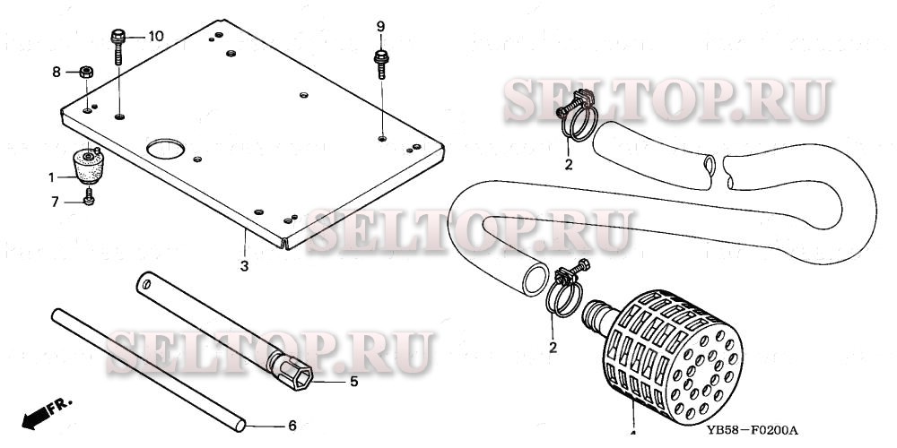 Основа крепления для Honda WB20XK1 AC1