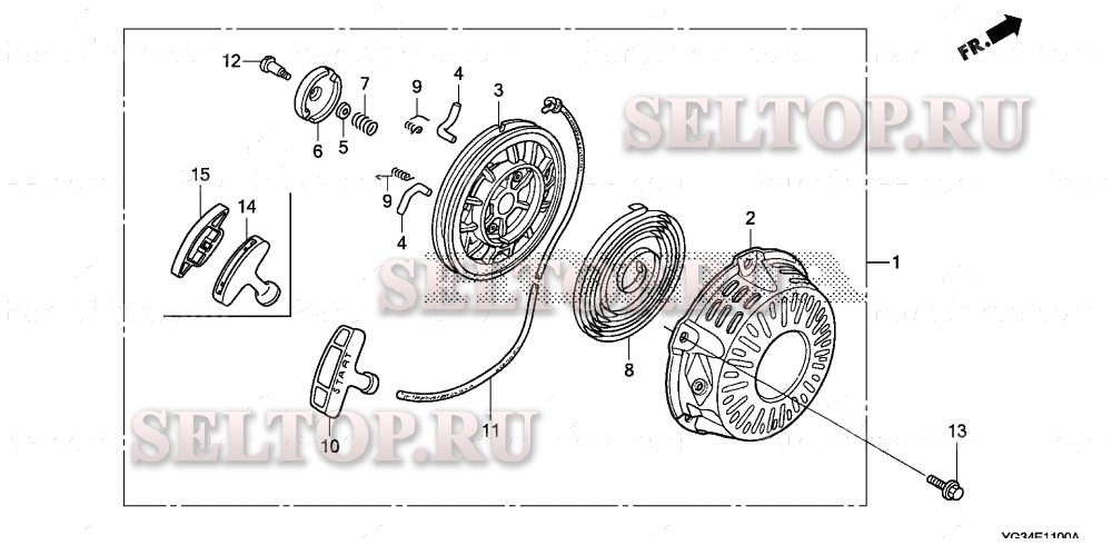 Ручной стартер для Honda WB20XK2 A