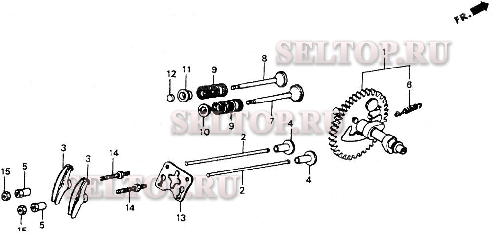 Распредвал, клапана для Honda WB30X CR