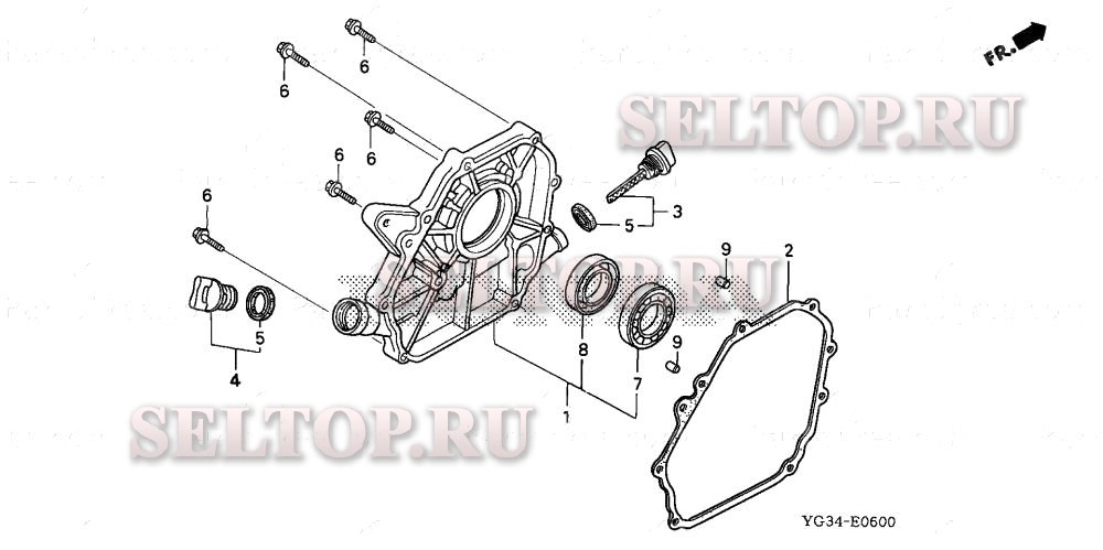 Крышка картера для Honda WB30XK2 A