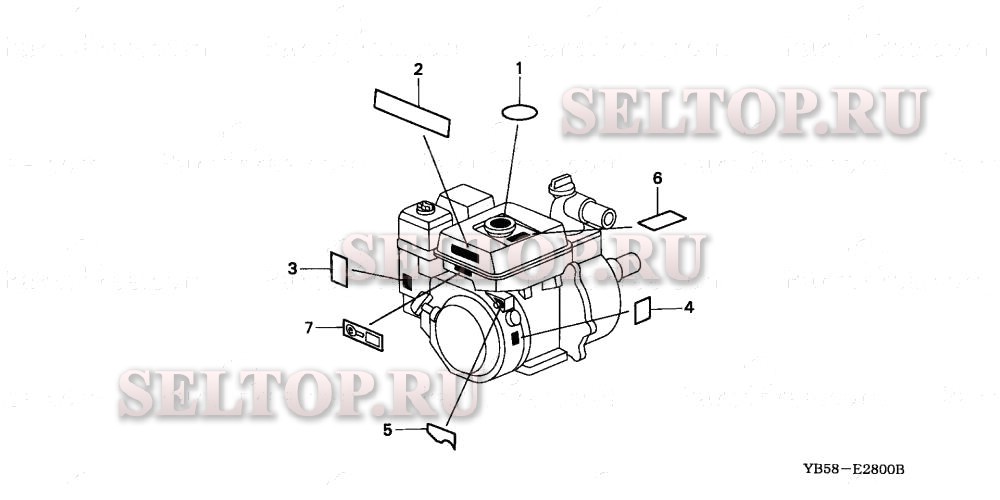 Этикетки (1) для Honda WD20XK1 AC1