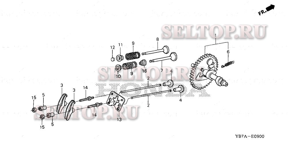 Распредвал для Honda WH15XK1 AC1