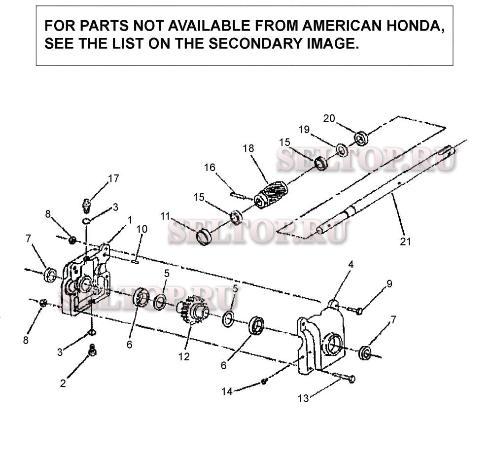 Коробка передач в сборе (sb800) (начиная с серийного номера 1000401) для  Honda SB800 A | купить в Москве в интернет-магазине Селтоп с доставкой.  Цены, наличие, взрыв-схема.