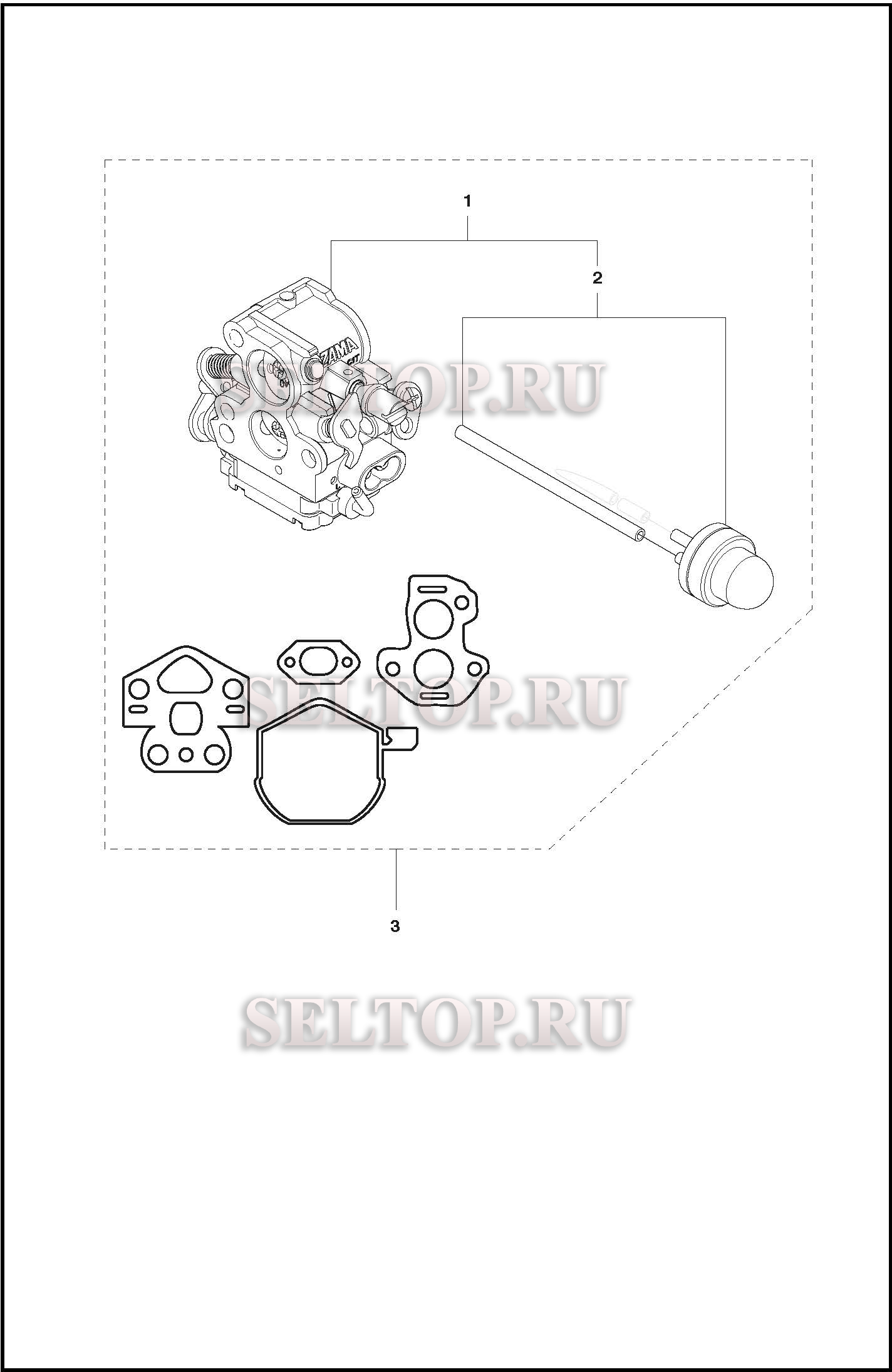 Запчасти карбюратора для бензопилы Husqvarna 120 MARK II артикул 967861901, 967861903, 967861904, 967861905, 967861906, 967861914 (с 2018-05)