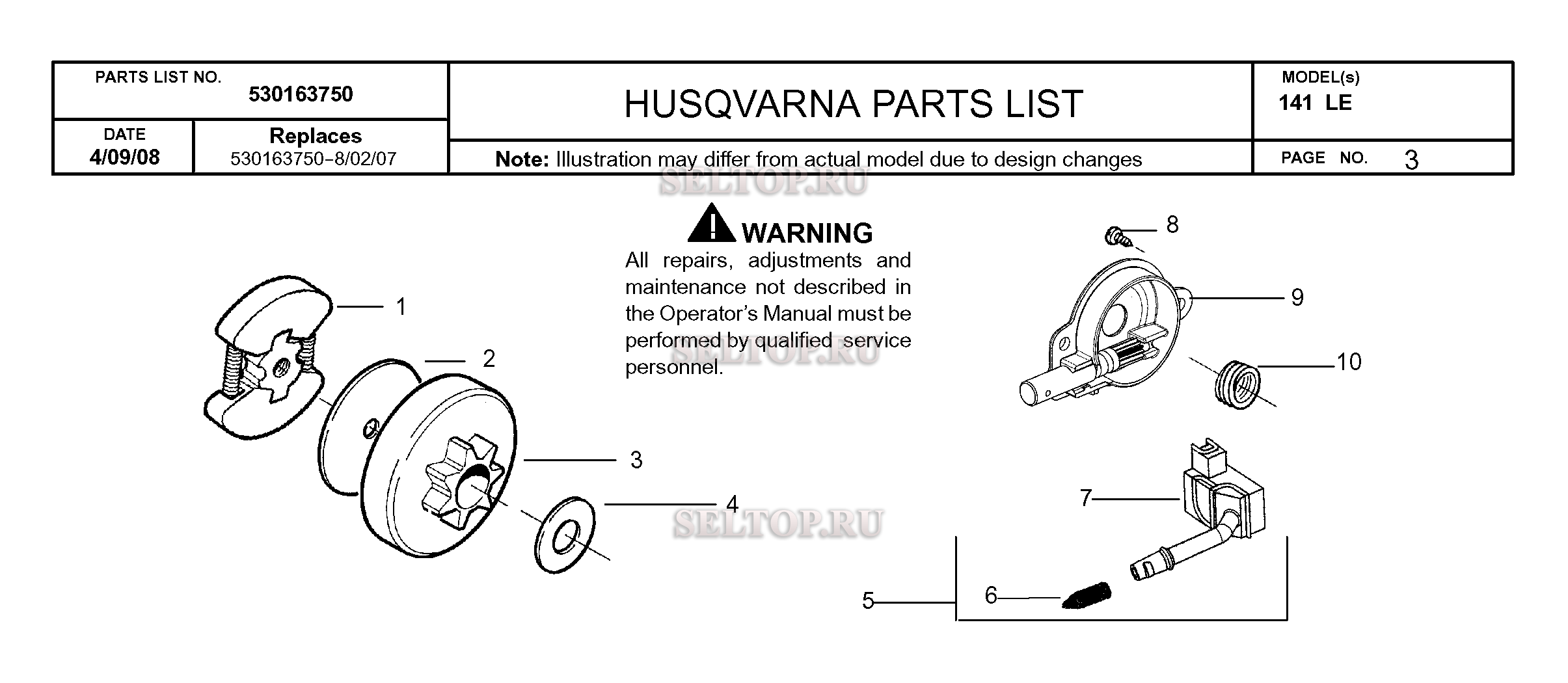 Схема husqvarna 142