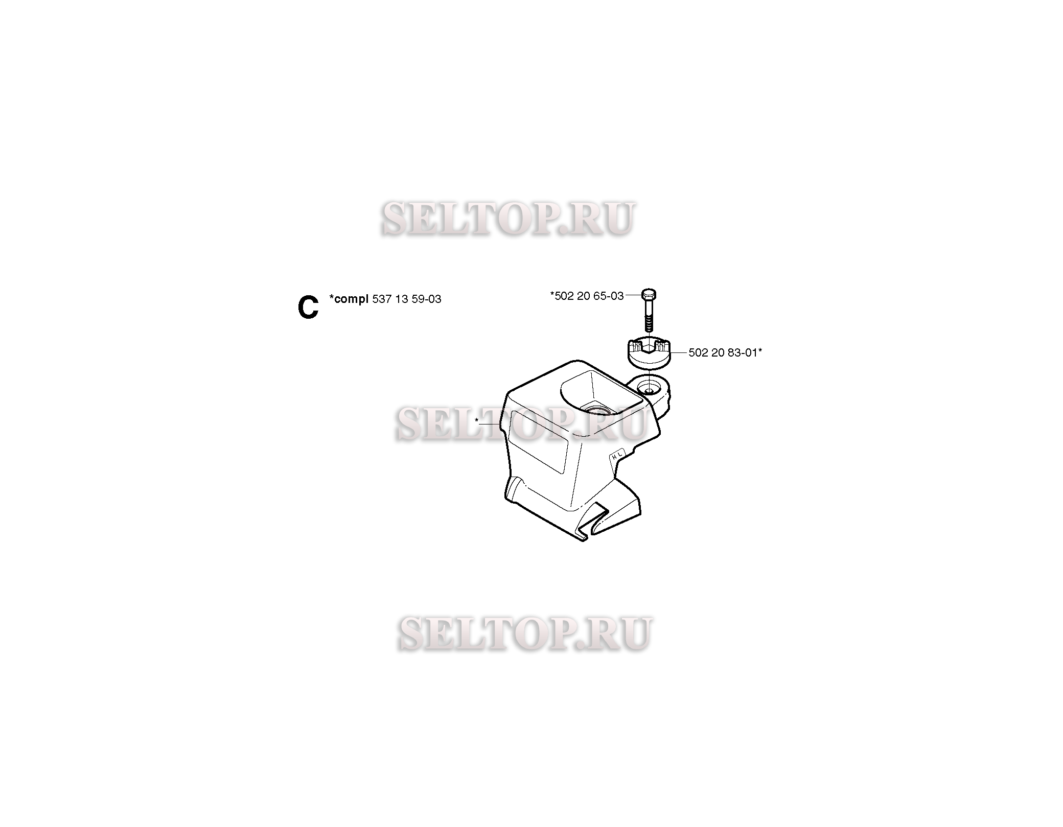 Крышка фильтра для бензопилы Husqvarna 336 (с 2004-01)