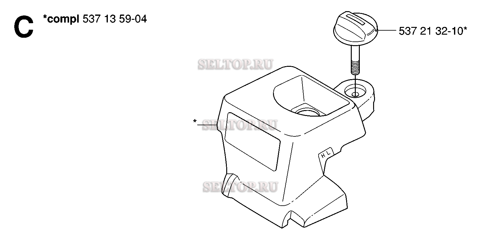 Крышка фильтра для бензопилы Husqvarna 336 (с 2006-09)