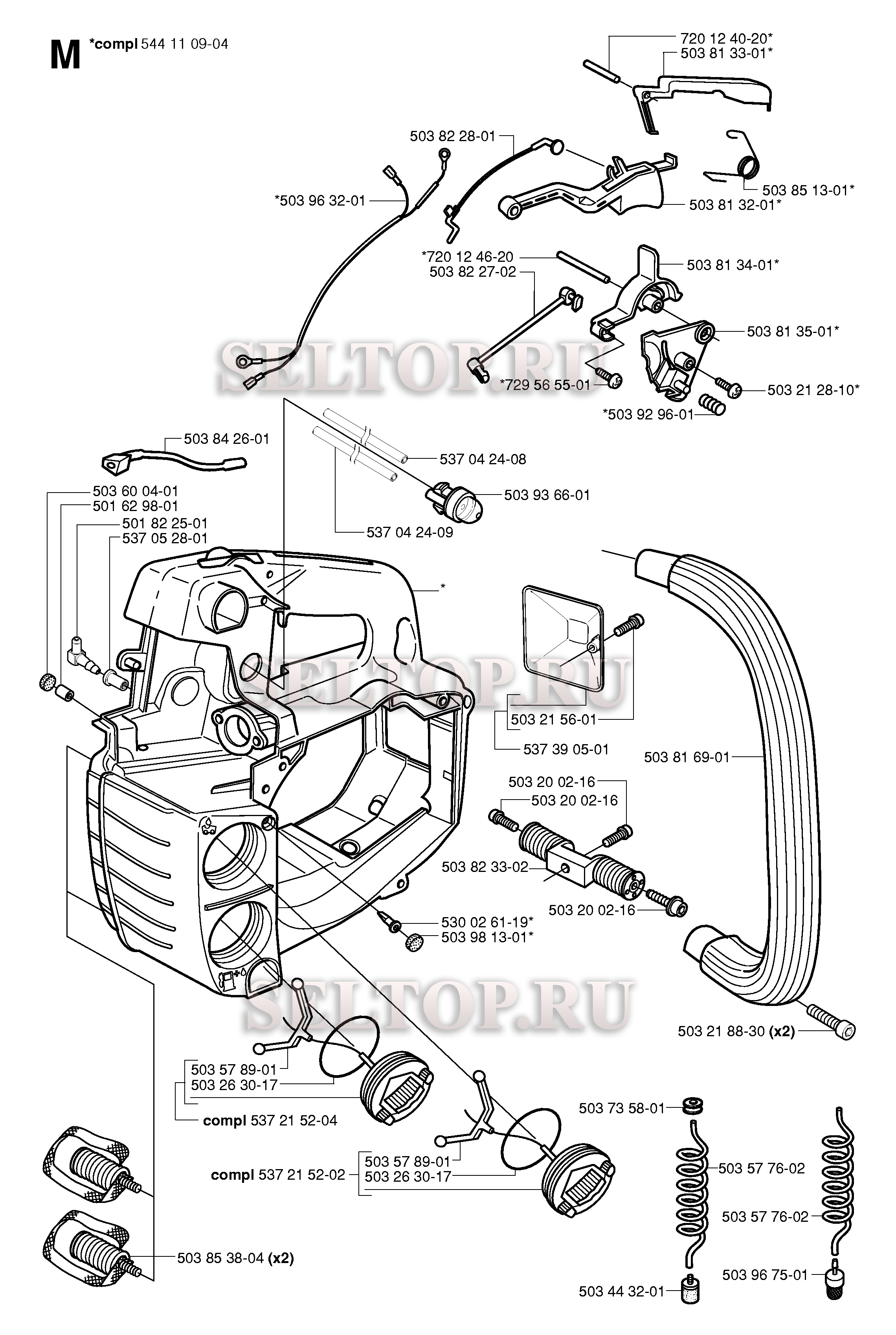 Картер для бензопилы Husqvarna 338 XPT (с 2005-03)