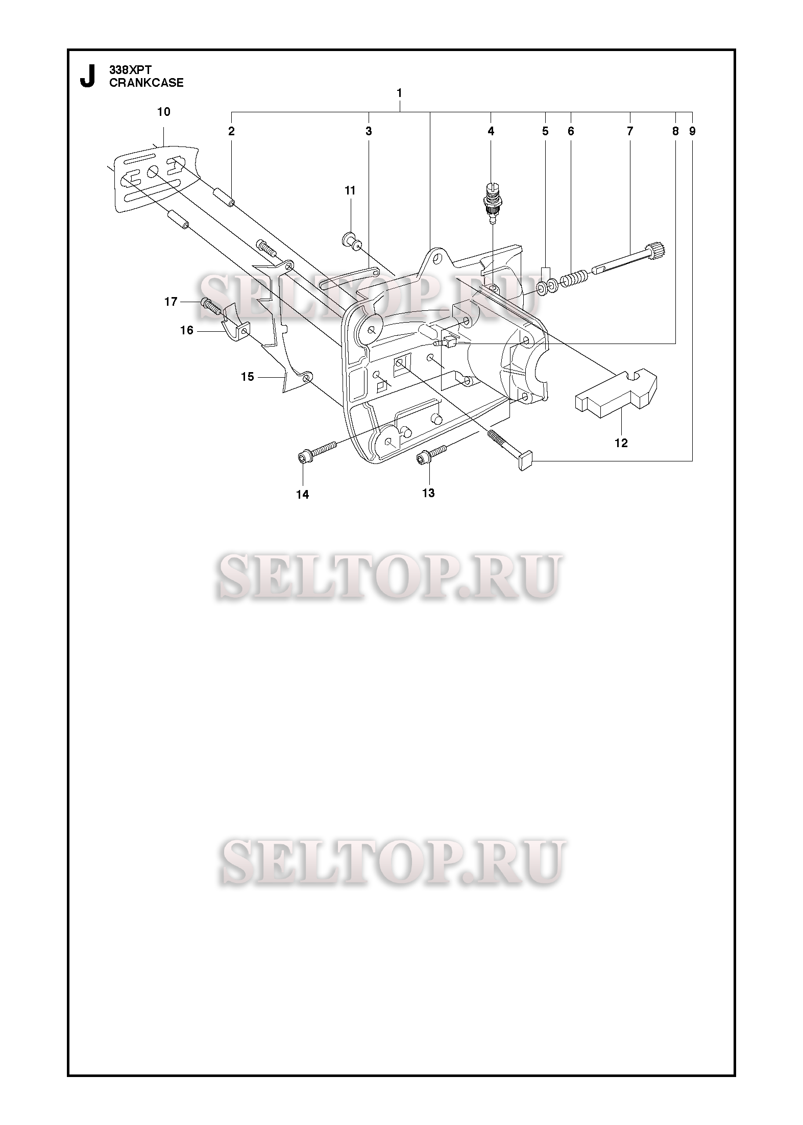 Картер для бензопилы Husqvarna 338 XPT (с 2010-02)