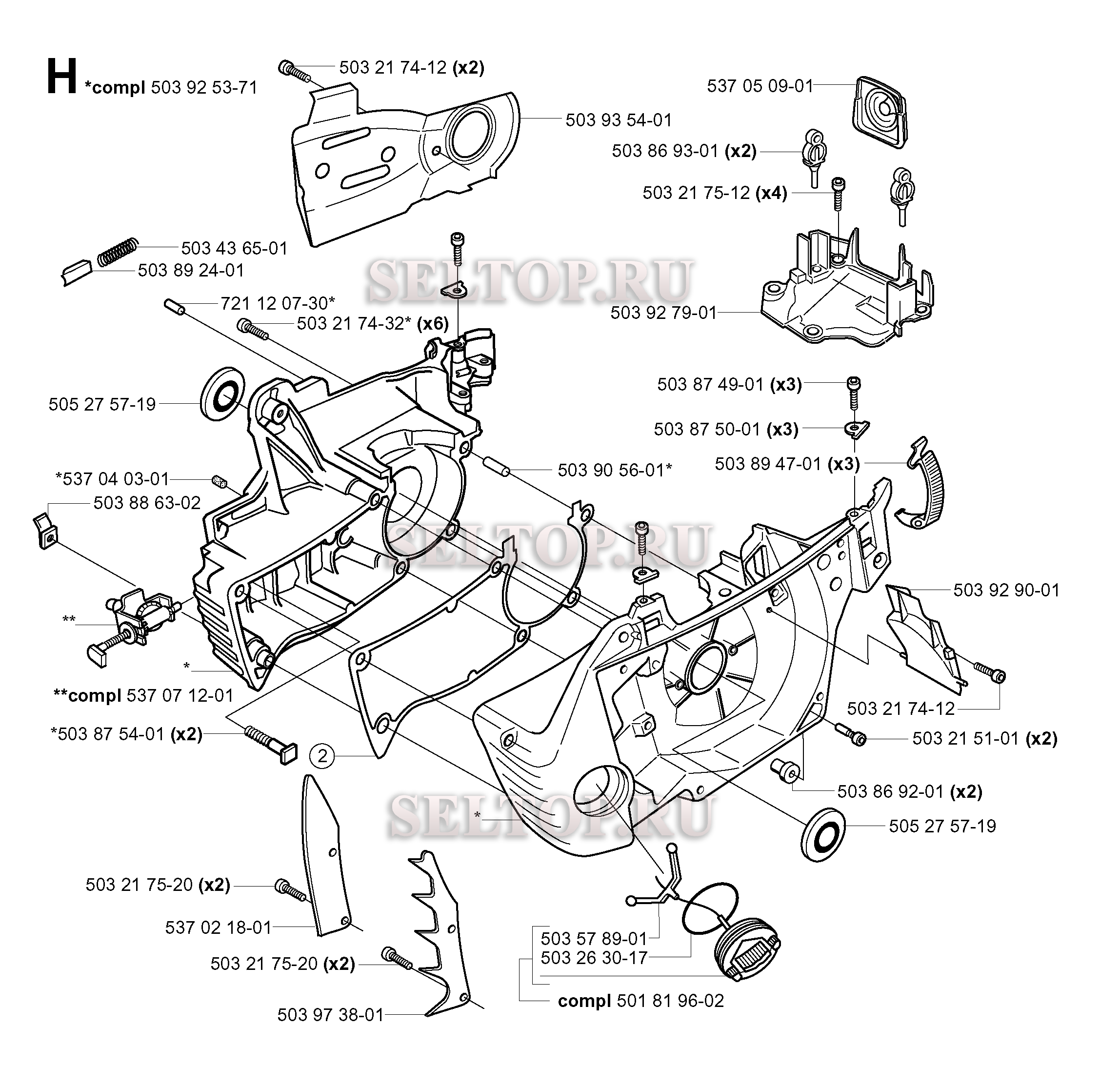 Husqvarna 357xp схема