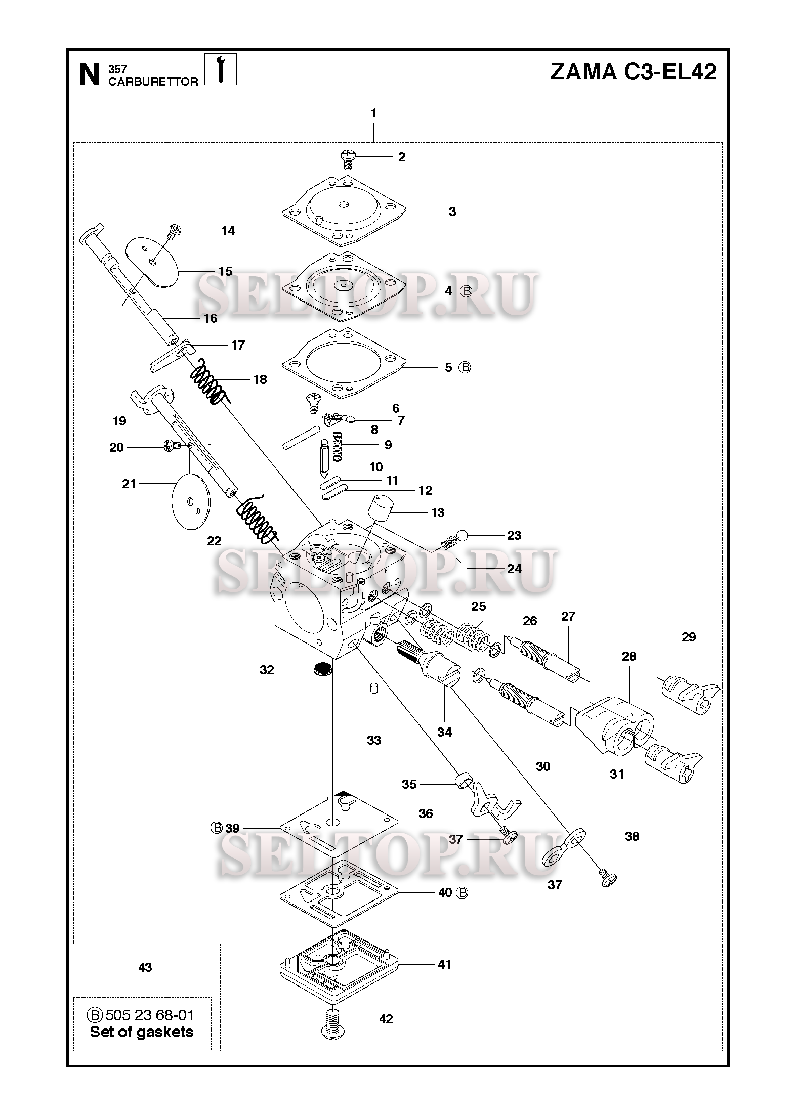 Husqvarna 357xp схема