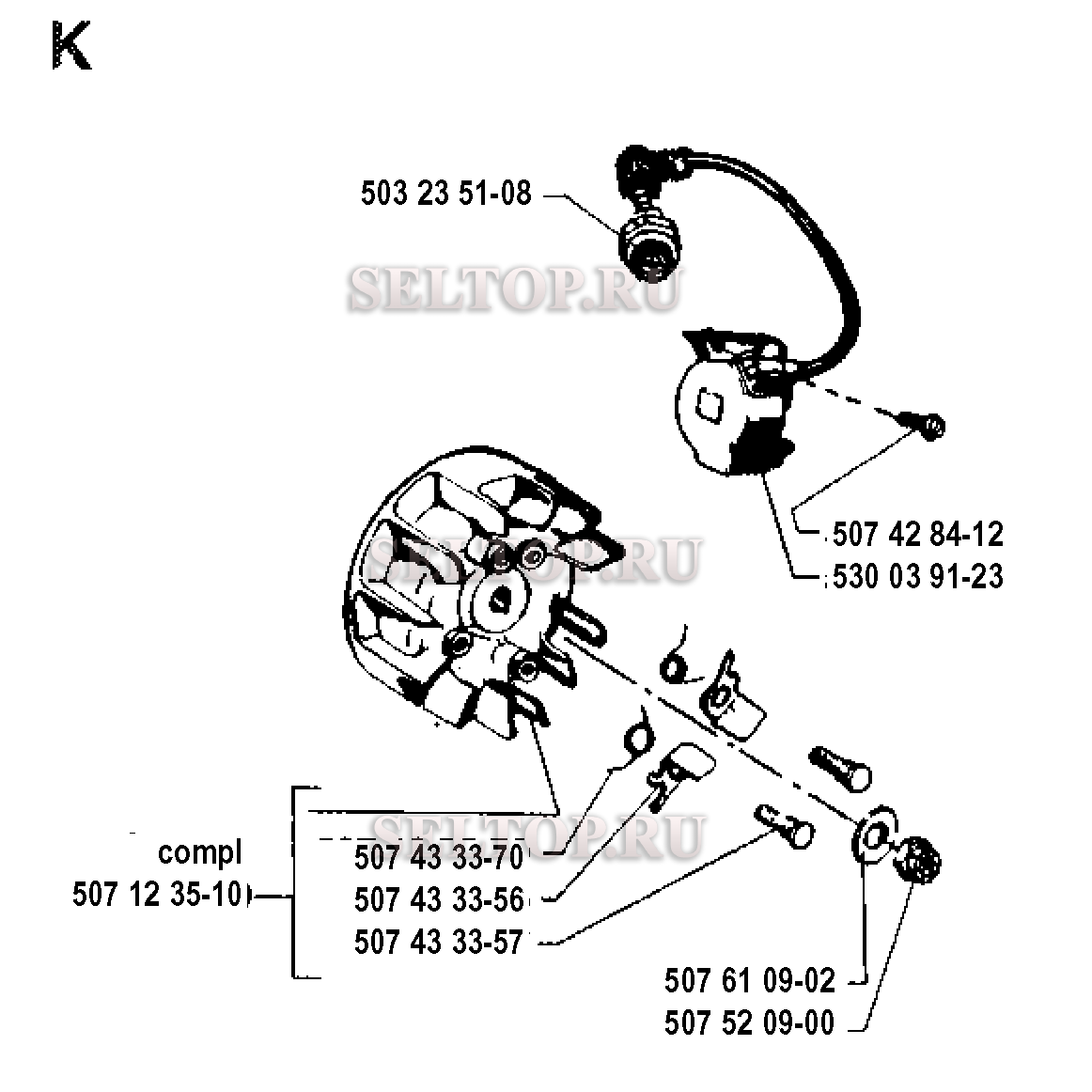 Зажигание для бензопилы Husqvarna 35 (с 1990-06)