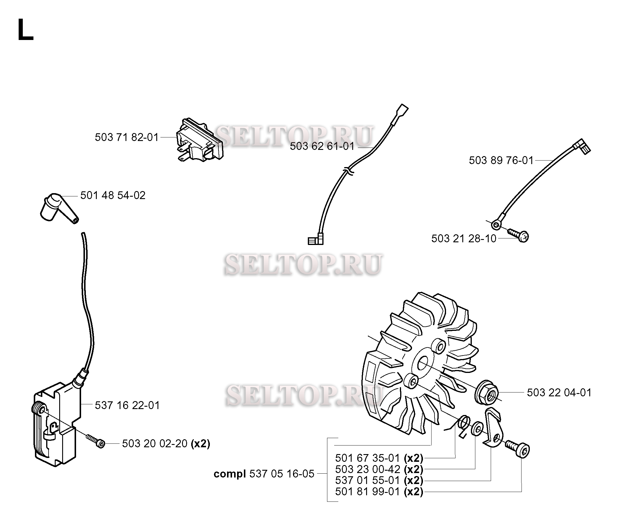 Зажигание для бензопилы Husqvarna 365 SPECIAL (с 2002-01)