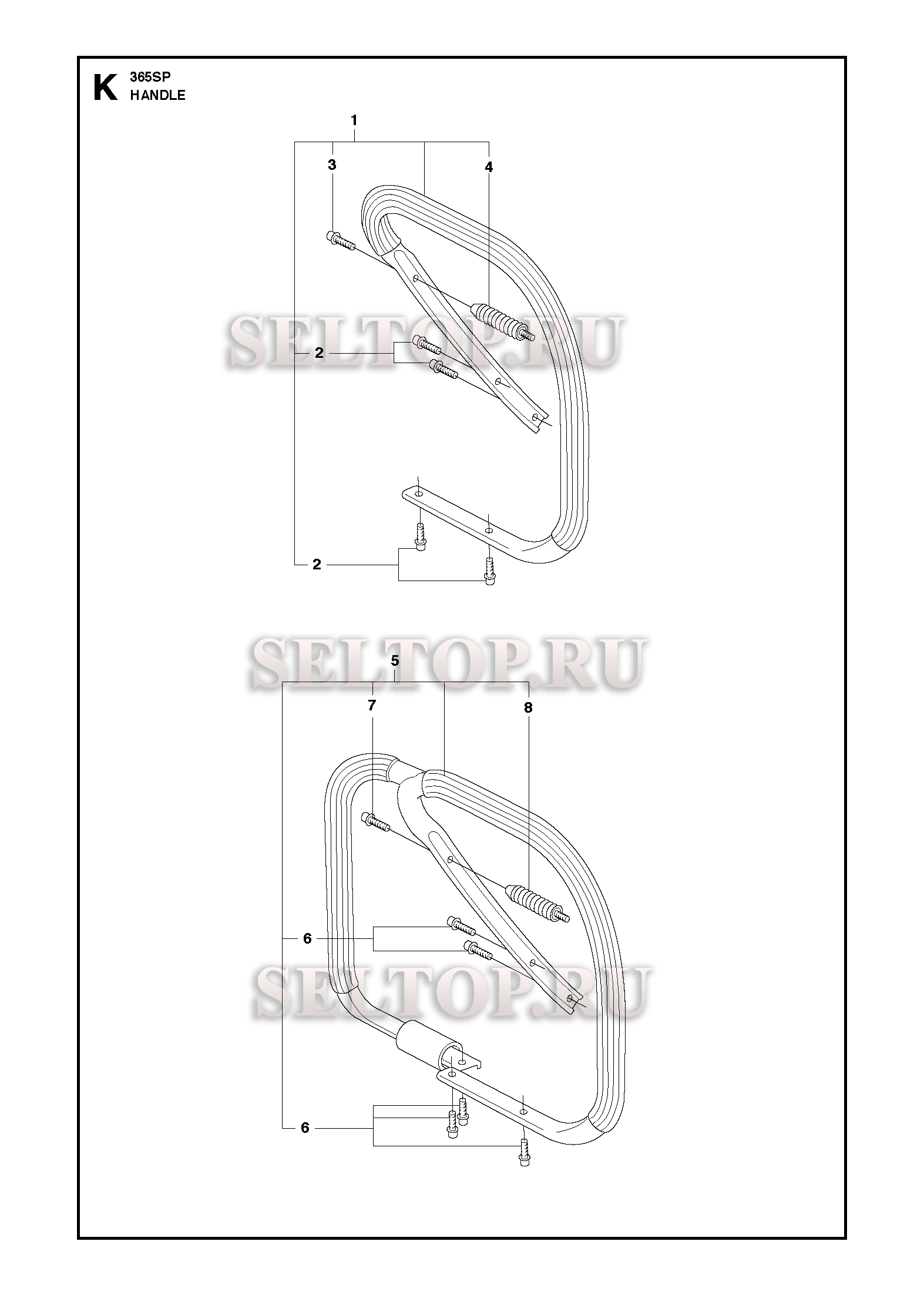 Ручка для бензопилы Husqvarna 365 SP (с 2017-06)