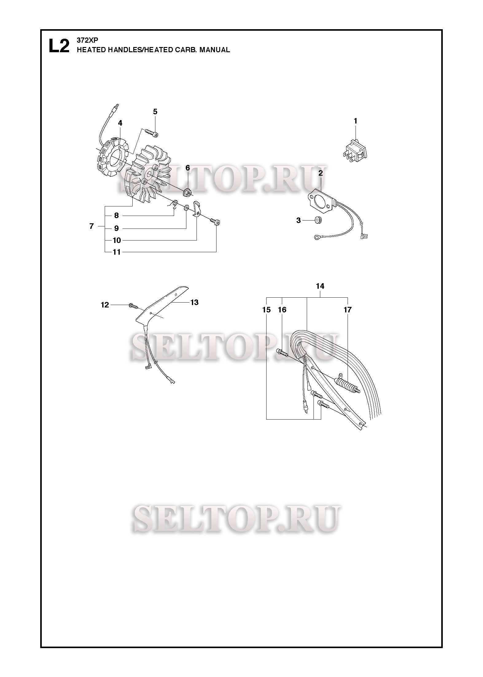 Передняя ручка для бензопилы Husqvarna 372 XP (с 2017-06)