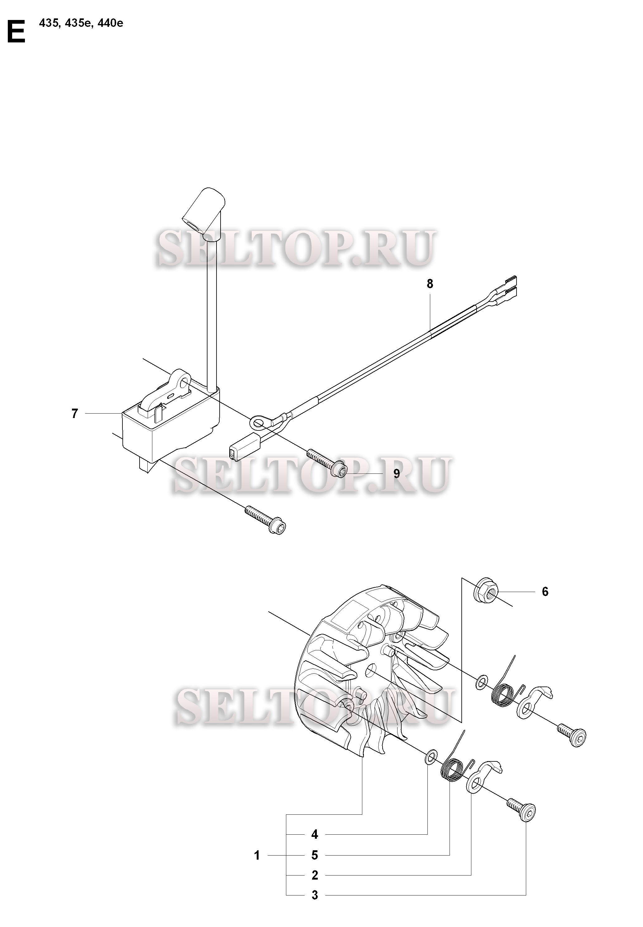 Зажигание для бензопилы Husqvarna 435 E (с 2008-05)