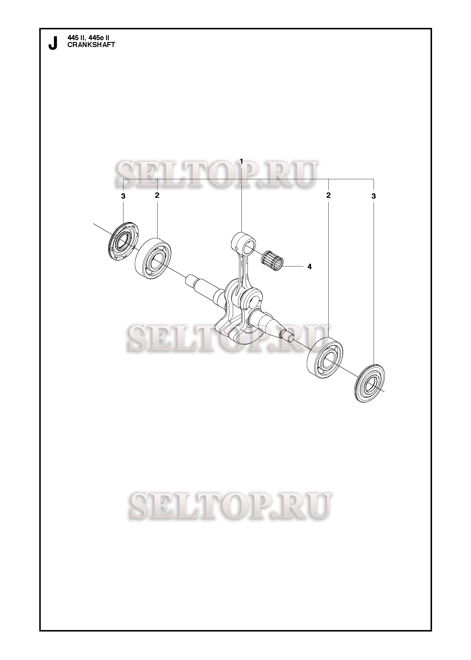 Коленвал для бензопилы Husqvarna 445 II