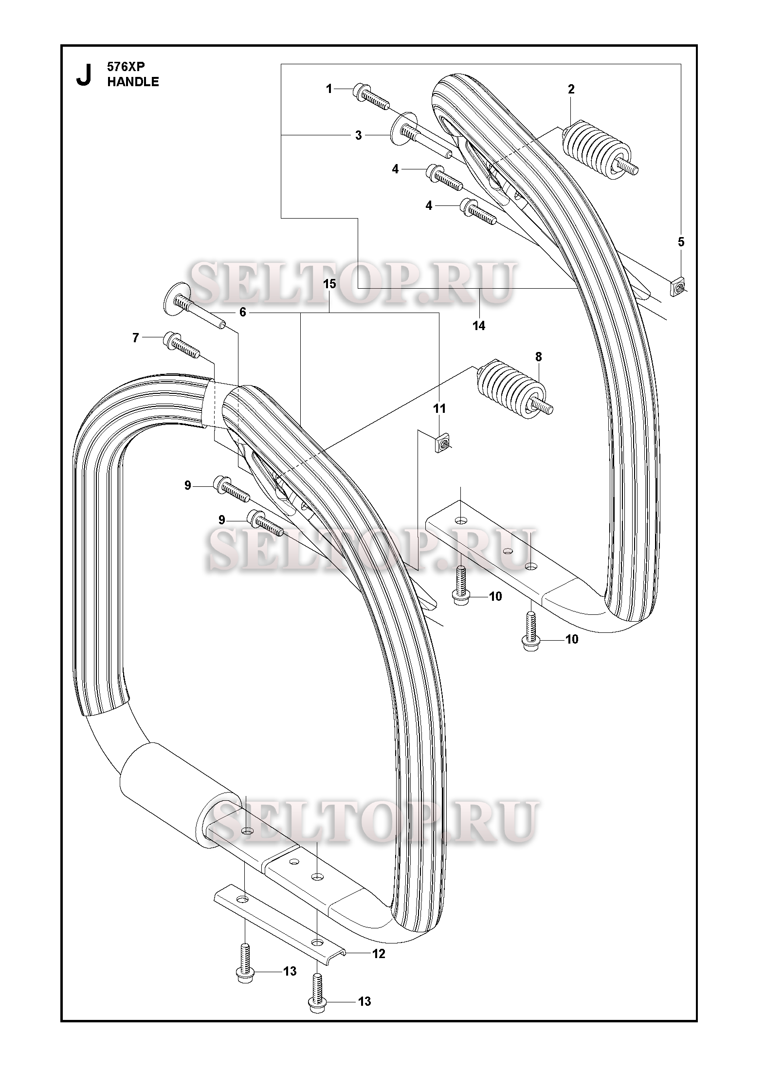 Ручка для бензопилы Husqvarna 576 XP, 576 XP EPA (с 2010-01)