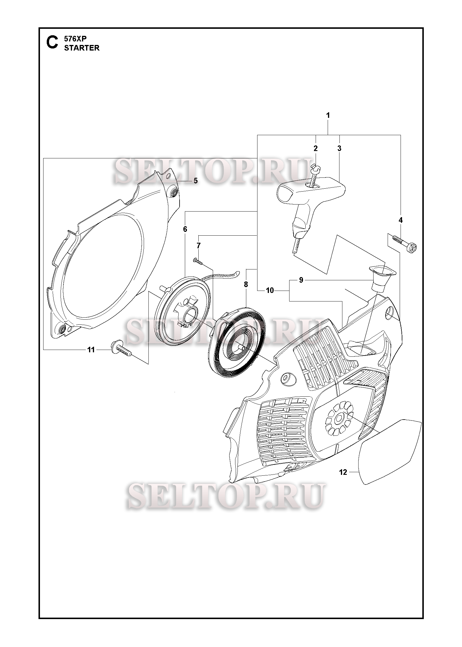 Зажигание для бензопилы Husqvarna 576 XP, 576 XP EPA (с 2010-01)