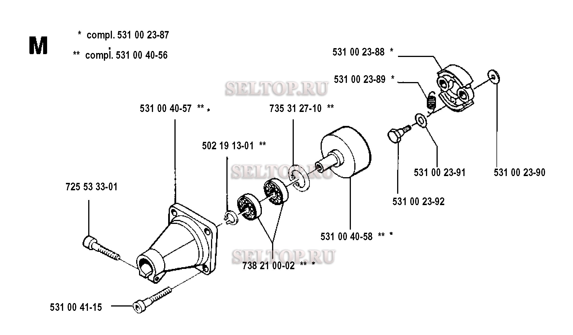 Сцепление для триммера Husqvarna 125 E (с 1993-04)
