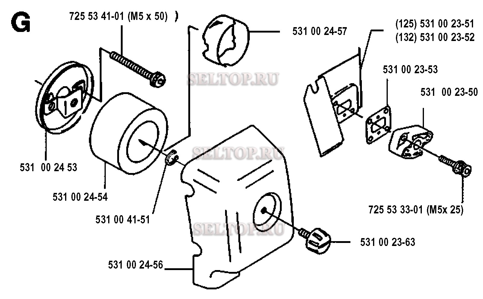 Воздушный фильтр для триммера Husqvarna 125 LD (с 1993-04)
